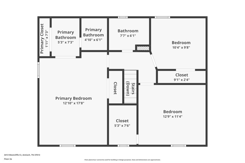 1,980/Mo, 3413 Westcliffe Ct Antioch, TN 37013 Floorplan View 2