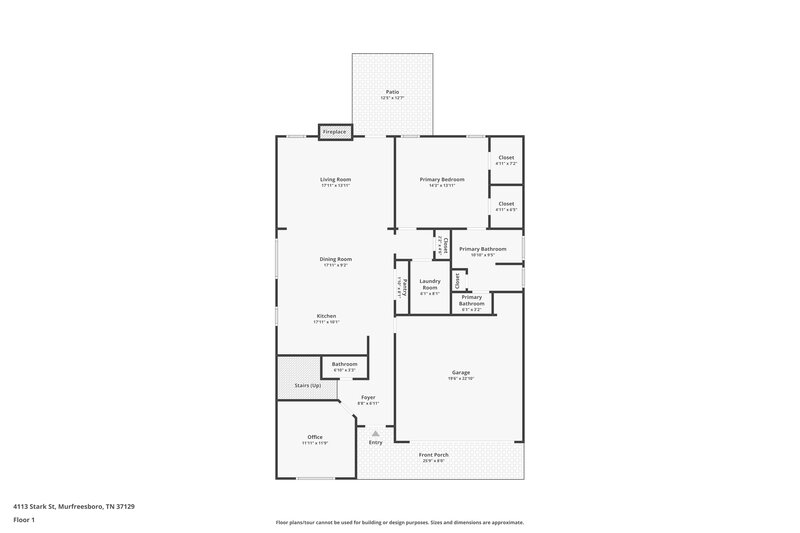 2,350/Mo, 4113 Stark St Murfreesboro, TN 37129 Floor Plan View