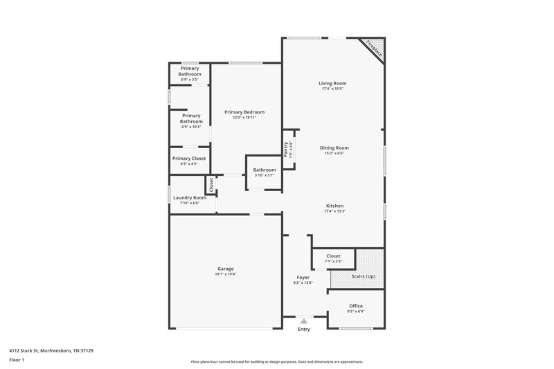 2,265/Mo, 4112 Stark St Murfreesboro, TN 37129 Floorplan View