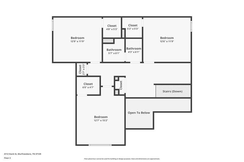 2,265/Mo, 4112 Stark St Murfreesboro, TN 37129 Floorplan View 2