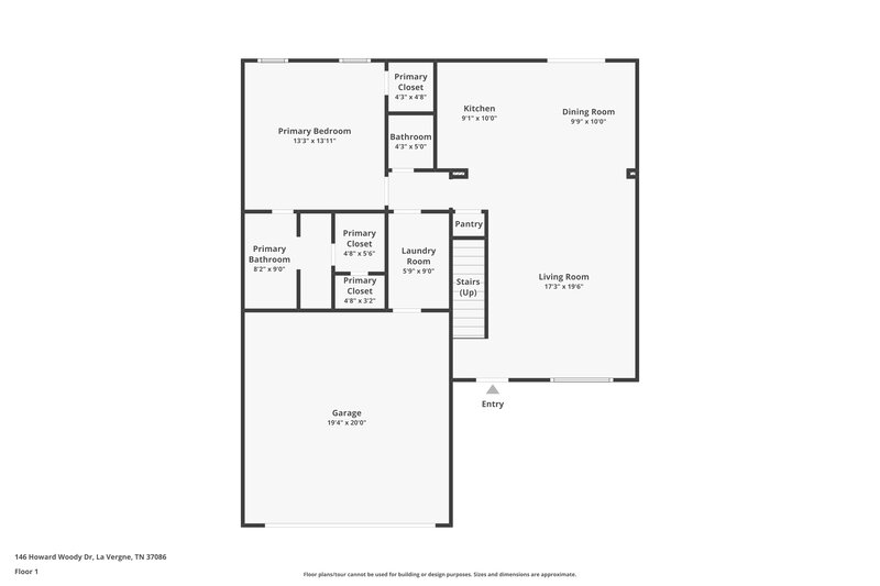 1,860/Mo, 146 Howard Woody Dr La Vergne, TN 37086 Floor Plan View