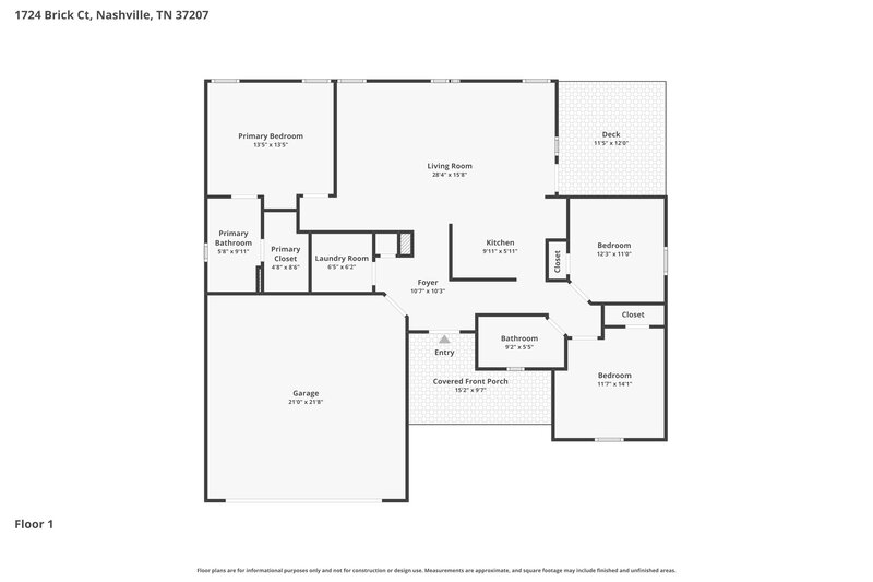 2,505/Mo, 1724 Brick Ct Nashville, TN 37207 Floor Plan View