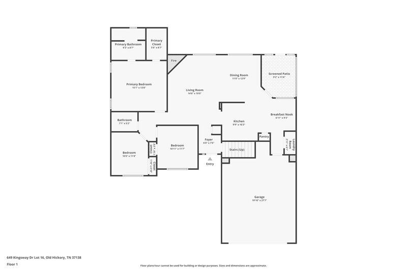2,380/Mo, 649 Kingsway Dr Old Hickory, TN 37138 Floor Plan View