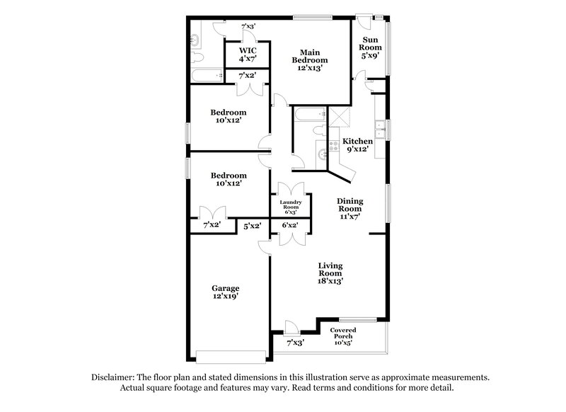 1,860/Mo, 1845 Warmingfield Dr Murfreesboro, TN 37127 Floor Plan View
