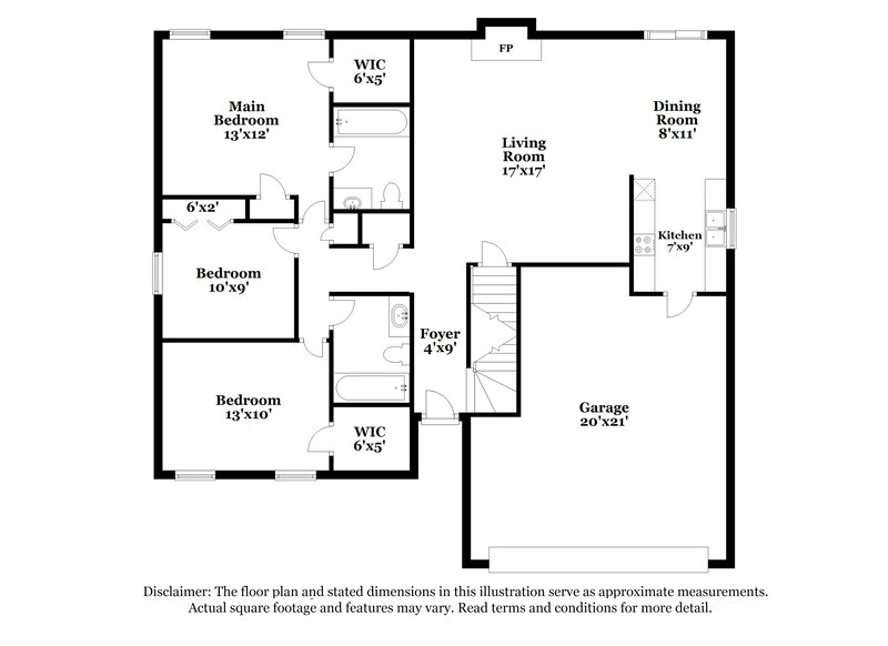 2,250/Mo, 1008 Regents Park Cir Antioch, TN 37013 Floor Plan View 2