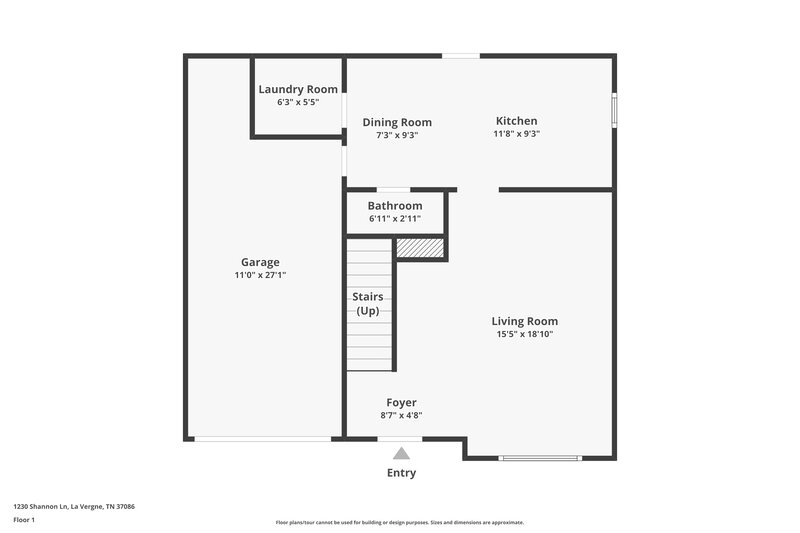 1,815/Mo, 1230 Shannon Ln La Vergne, TN 37086 Floor Plan View