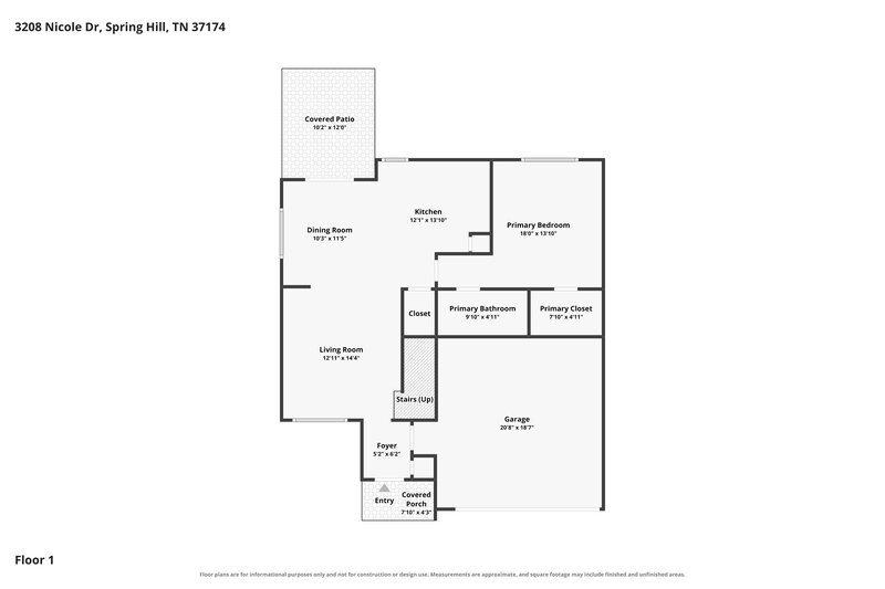 2,335/Mo, 3208 Nicole Dr Spring Hill, TN 37174 Floor Plan View