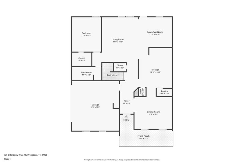2,590/Mo, 726 Elderberry Way Murfreesboro, TN 37128 Floor Plan View