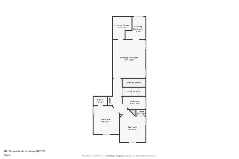 2,015/Mo, 4261 Chesney Glen Dr Hermitage, TN 37076 Floor Plan View