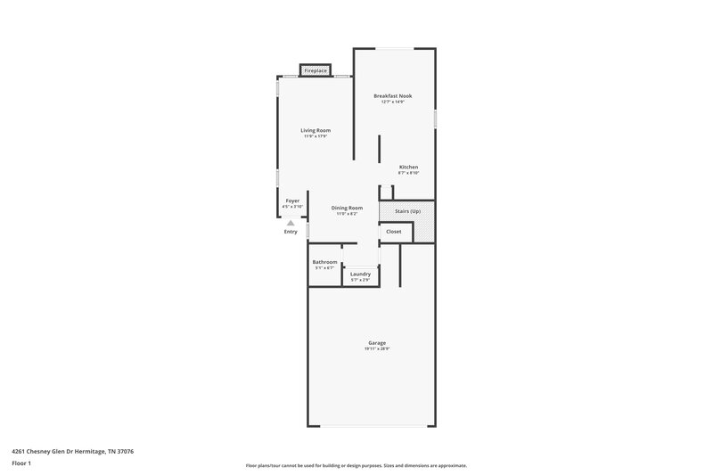 2,015/Mo, 4261 Chesney Glen Dr Hermitage, TN 37076 Floor Plan View 2