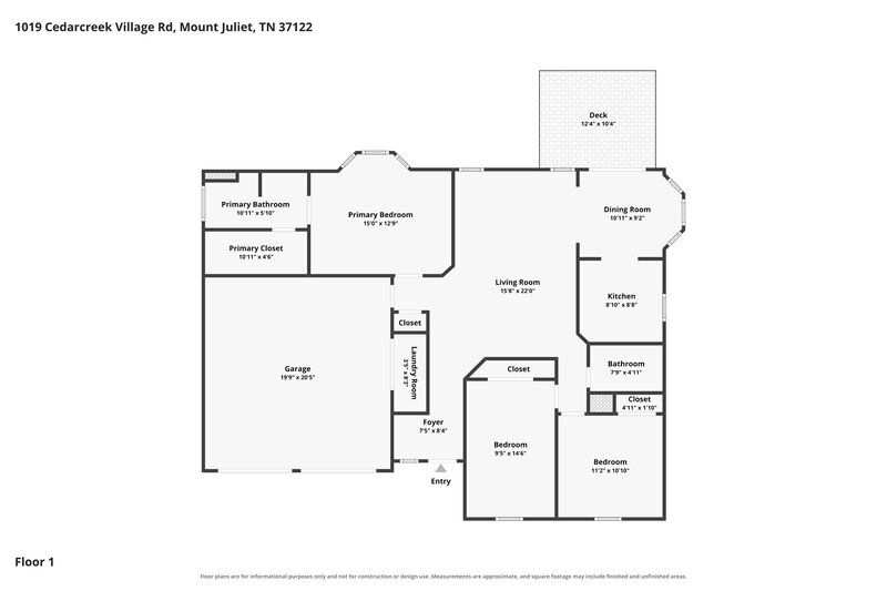 2,355/Mo, 1019 Cedar Creek Village Rd Mt Juliet, TN 37122 Floor Plan View
