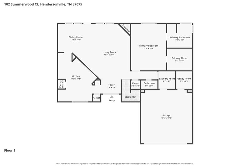 2,410/Mo, 102 Summerwood Ct Hendersonville, TN 37075 Floor Plan View
