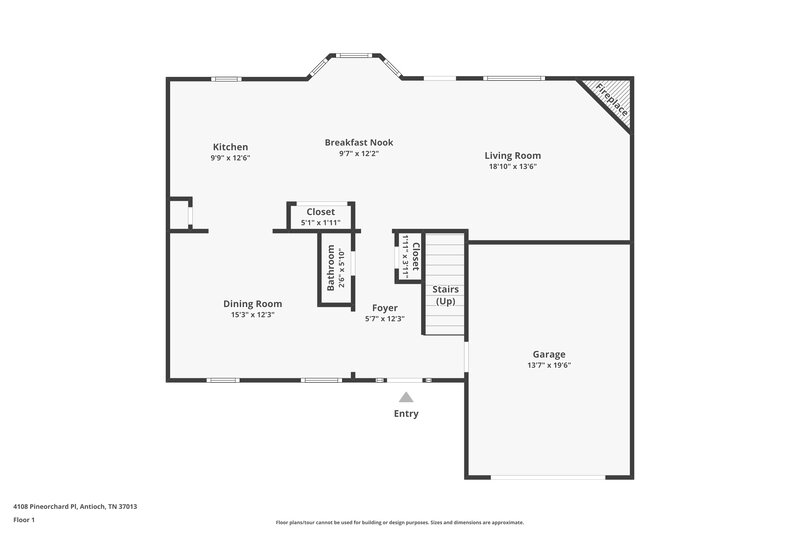 2,315/Mo, 4108 Pineorchard Pl Antioch, TN 37013 Floorplan View