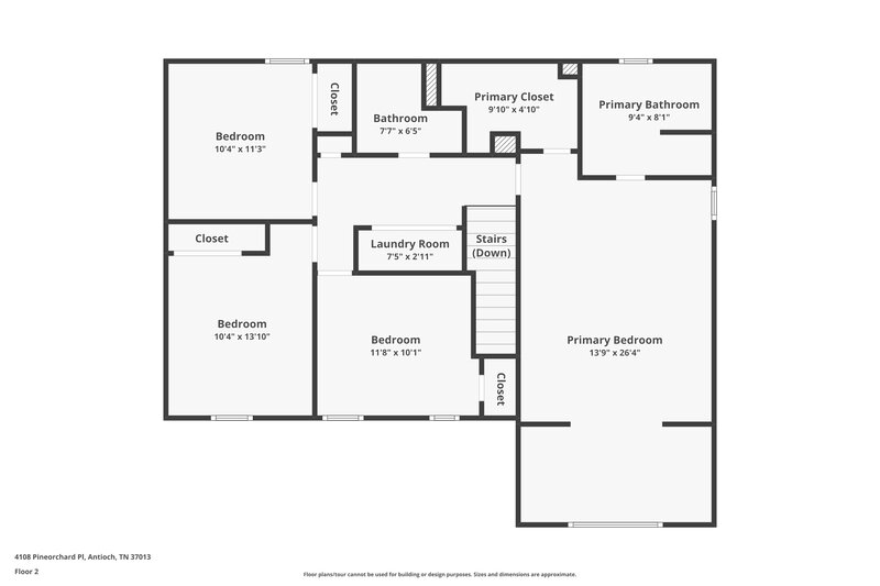 2,315/Mo, 4108 Pineorchard Pl Antioch, TN 37013 Floorplan View 2