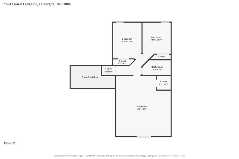 2,525/Mo, 1594 Laurel Ledge Dr La Vergne, TN 37086 Floor Plan View 2