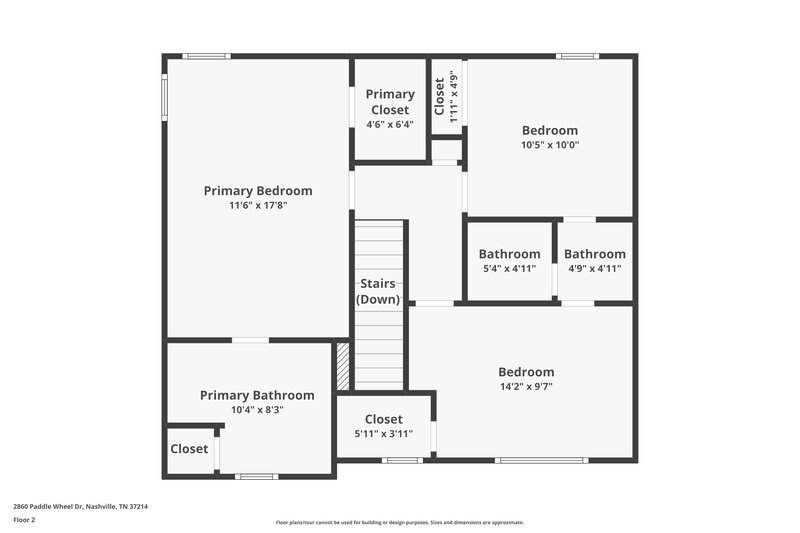2,105/Mo, 2860 Paddle Wheel Dr Nashville, TN 37214 Floor Plan View 2