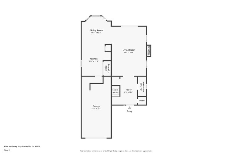 2,020/Mo, 1044 Mulberry Way Nashville, TN 37207 Floor Plan View