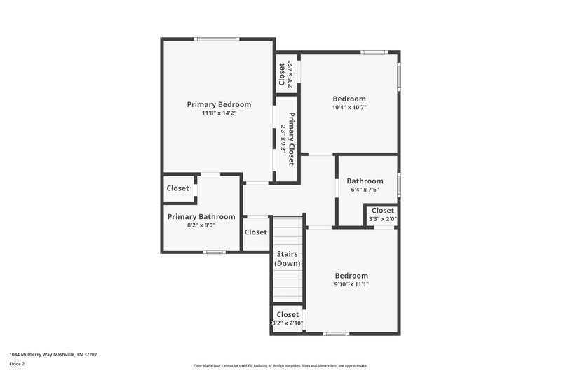 2,020/Mo, 1044 Mulberry Way Nashville, TN 37207 Floor Plan View 2