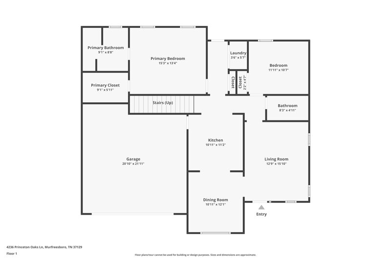 2,025/Mo, 4236 Princeton Oaks Ln Murfreesboro, TN 37129 Floor Plan View