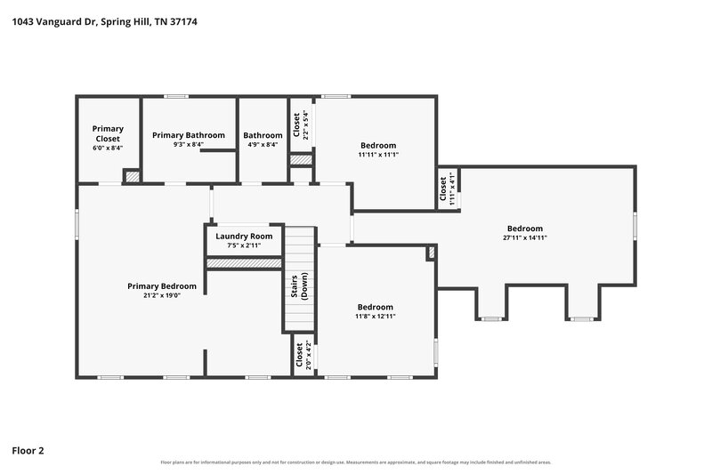2,390/Mo, 1043 Vanguard Dr Spring Hill, TN 37174 Floor Plan View 2