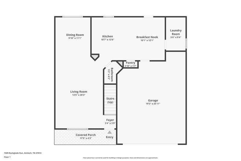 2,325/Mo, 1509 Rockglade Run Antioch, TN 37013 Floor Plan View