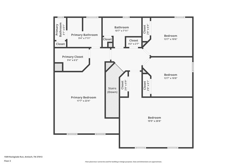 2,325/Mo, 1509 Rockglade Run Antioch, TN 37013 Floor Plan View 2
