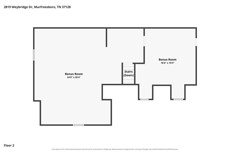2,295/Mo, 2819 Weybridge Dr Murfreesboro, TN 37128 Floor Plan View 2