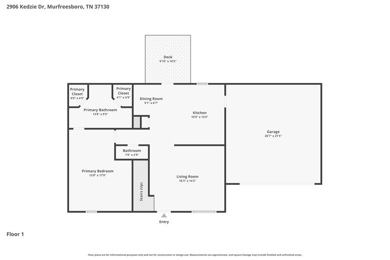 2,090/Mo, 2906 Kedzie Dr Murfreesboro, TN 37130 Floor Plan View