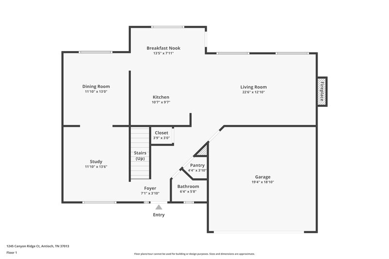2,270/Mo, 1245 Canyon Ridge Ct Antioch, TN 37013 Floor Plan View 2