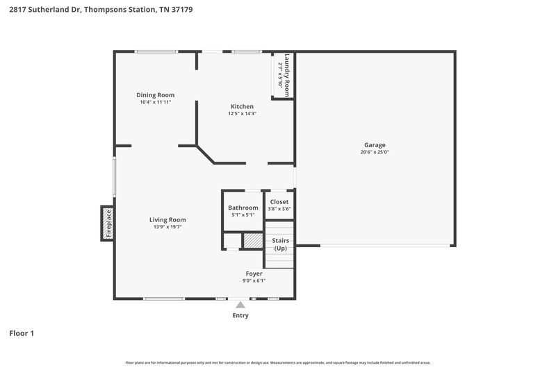 2,400/Mo, 2817 Sutherland Dr Thompsons Station, TN 37179 Floor Plan View