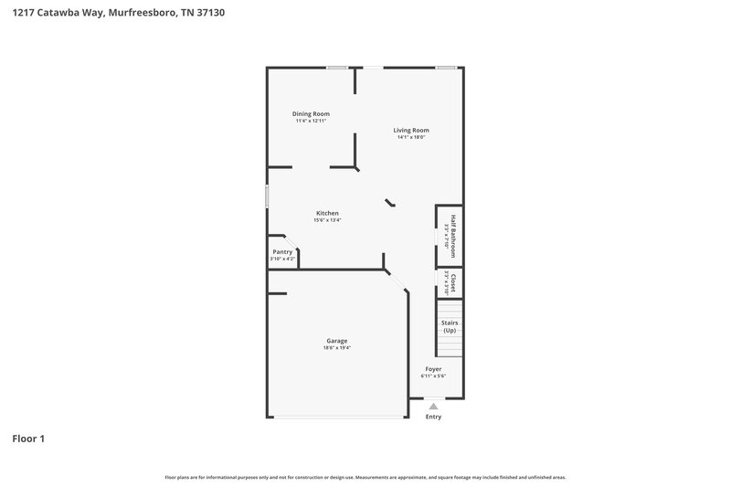 2,255/Mo, 1217 Catawba Way Murfreesboro, TN 37130 Floor Plan View