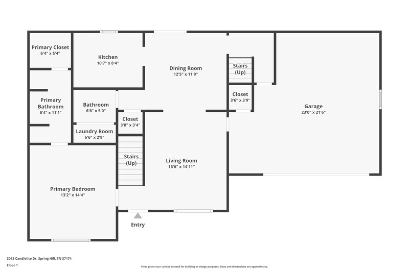 2,045/Mo, 3013 Candlelite Dr Spring Hill, TN 37174 Floor Plan View