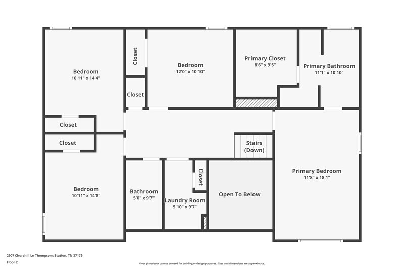 2,160/Mo, 2907 Churchill Ln Thompsons Station, TN 37179 Floor Plan View 2