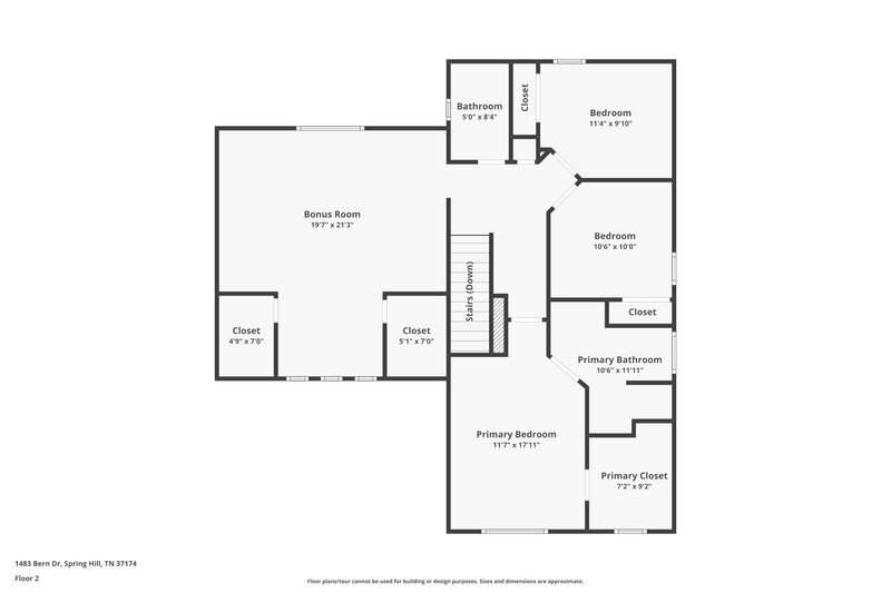 2,480/Mo, 1483 Bern Dr Spring Hill, TN 37174 Floor Plan View 2