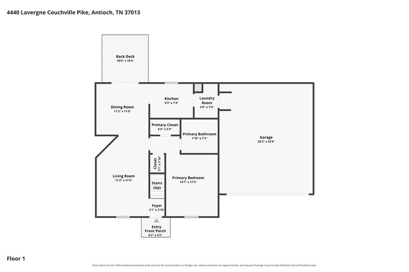 1,950/Mo, 4440 Lavergne Couchville Pike Antioch, TN 37013 Floor Plan View
