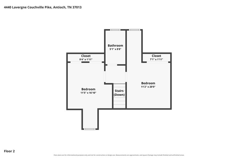 1,950/Mo, 4440 Lavergne Couchville Pike Antioch, TN 37013 Floor Plan View 2