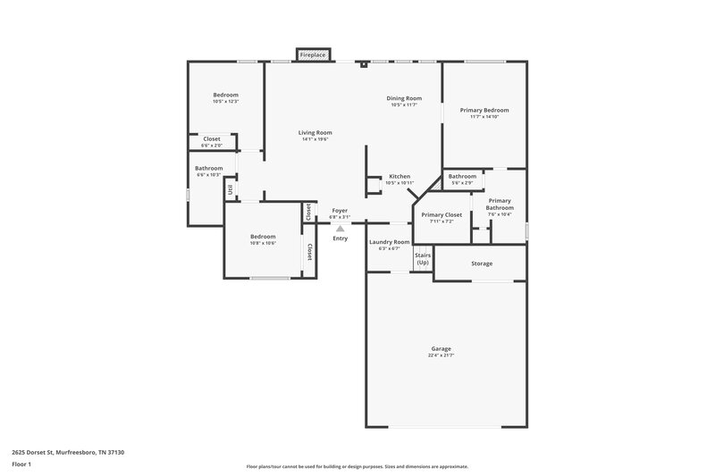 2,185/Mo, 2625 Dorset St Murfreesboro, TN 37130 Floor Plan View