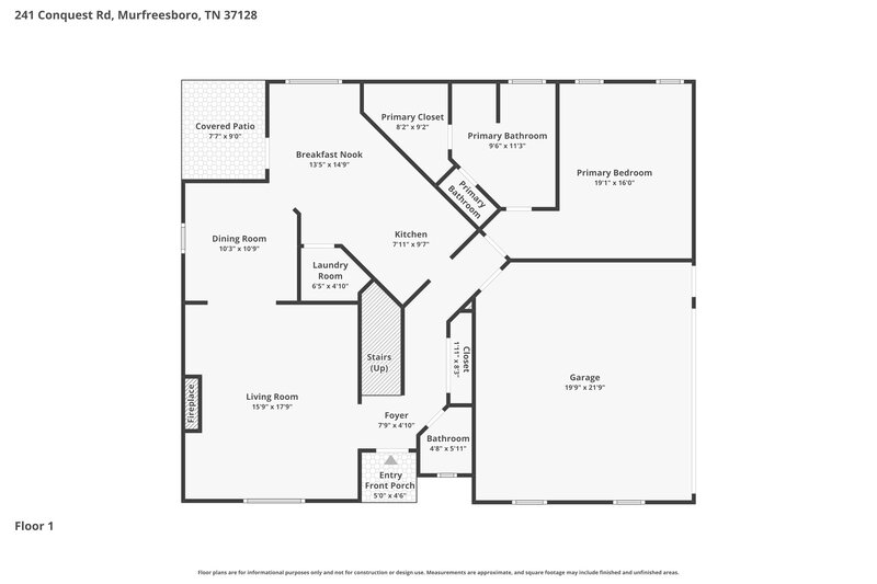2,735/Mo, 241 Conquest Rd Murfreesboro, TN 37128 Floor Plan View