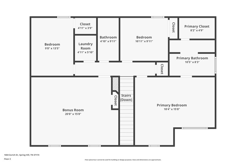 2,295/Mo, 1604 Zurich Dr Spring Hill, TN 37174 Floor Plan View 2