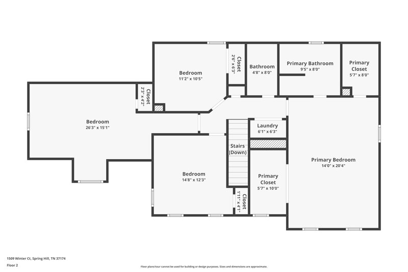2,385/Mo, 1509 Winter Ct Spring Hill, TN 37174 Floorplan View 2