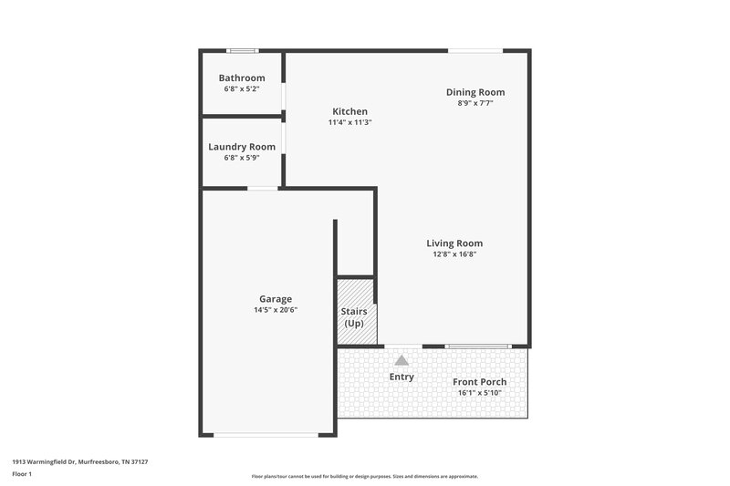 1,755/Mo, 1913 Warmingfield Dr Murfreesboro, TN 37127 Floor Plan View