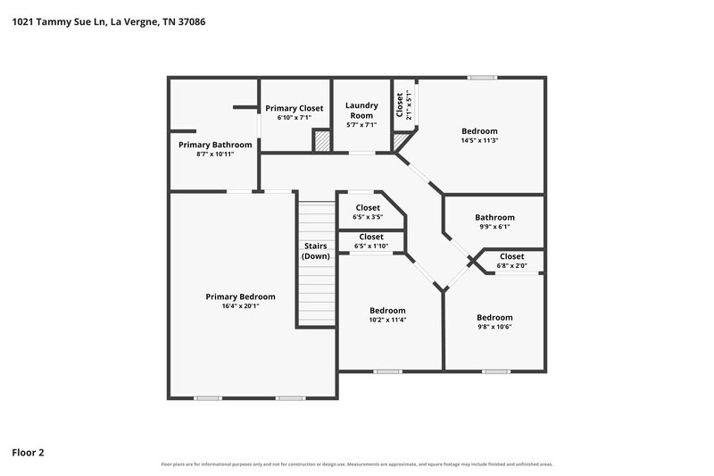 2,045/Mo, 1021 Tammy Sue Ln La Vergne, TN 37086 Floor Plan View 2