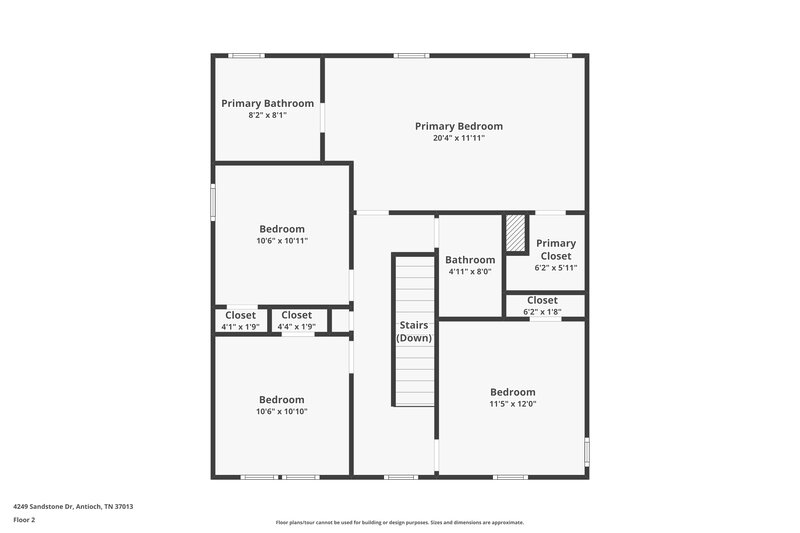 2,155/Mo, 4249 Sandstone Dr Antioch, TN 37013 Floor Plan View 2