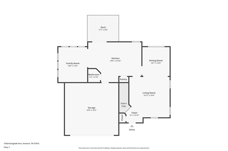 1,975/Mo, 1536 Rockglade Run Antioch, TN 37013 Floor Plan View
