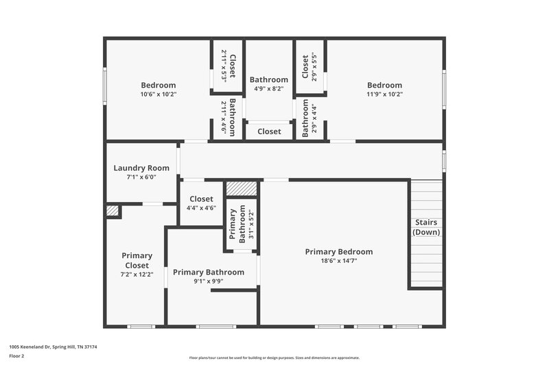 2,235/Mo, 1005 Keeneland Dr Spring Hill, TN 37174 Floor Plan View 2