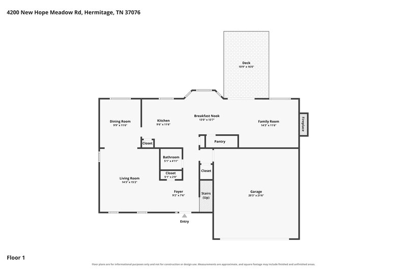 2,435/Mo, 4200 New Hope Meadow Rd Hermitage, TN 37076 Floor Plan View