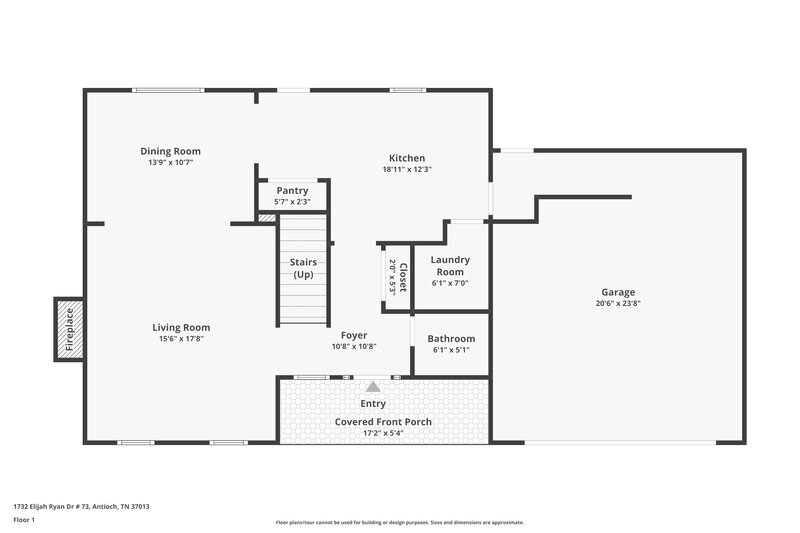 2,340/Mo, 1732 Elijah Ryan Dr Antioch, TN 37013 Floor Plan View