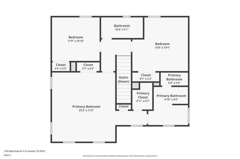 2,340/Mo, 1732 Elijah Ryan Dr Antioch, TN 37013 Floor Plan View 2