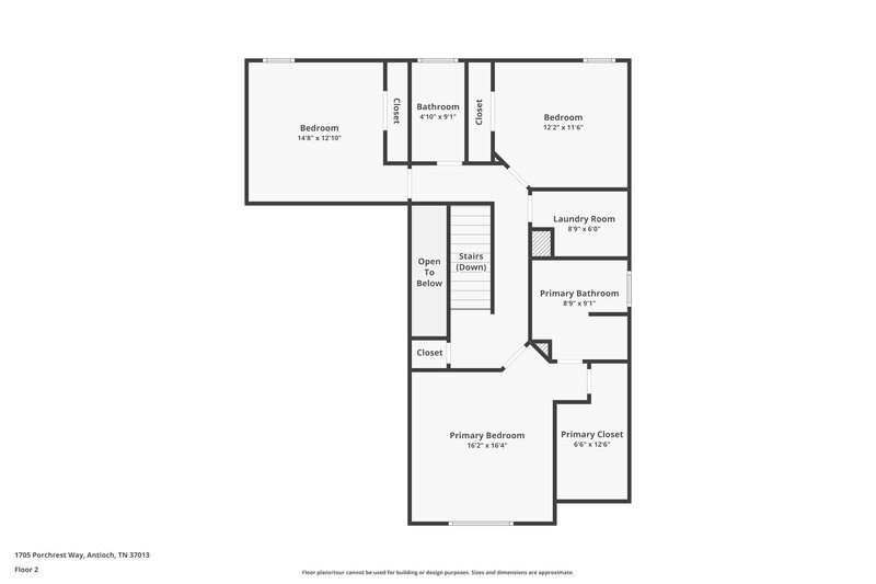 2,085/Mo, 1705 Porchrest Way Antioch, TN 37013 Floor Plan View 2