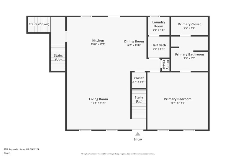 2,450/Mo, 2010 Slayton Dr Spring Hill, TN 37174 Floor Plan View 2
